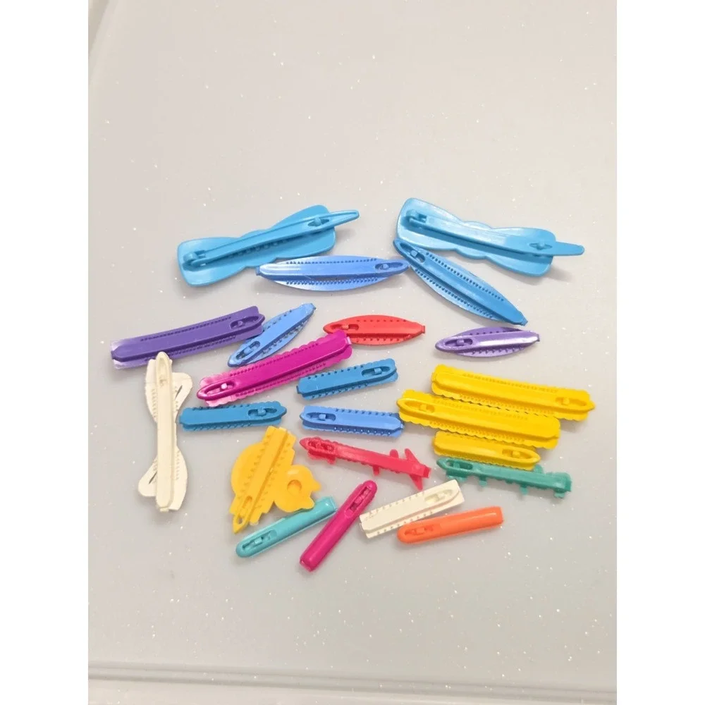 Vintage‎ 80s Goody Snap Tight Barrettes Plastic Hair Clips Lot Of 23